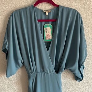 Blue Gianni Bino Wrap Around Maxi Dress